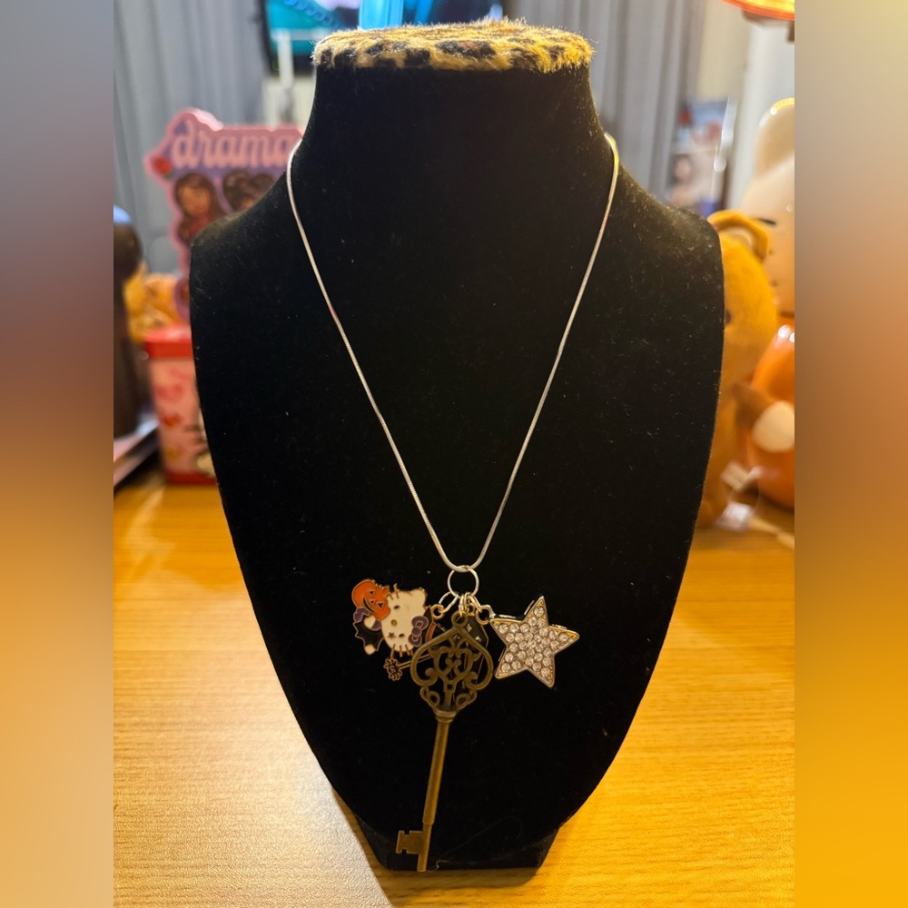Hello kitty Halloween silver necklace #6